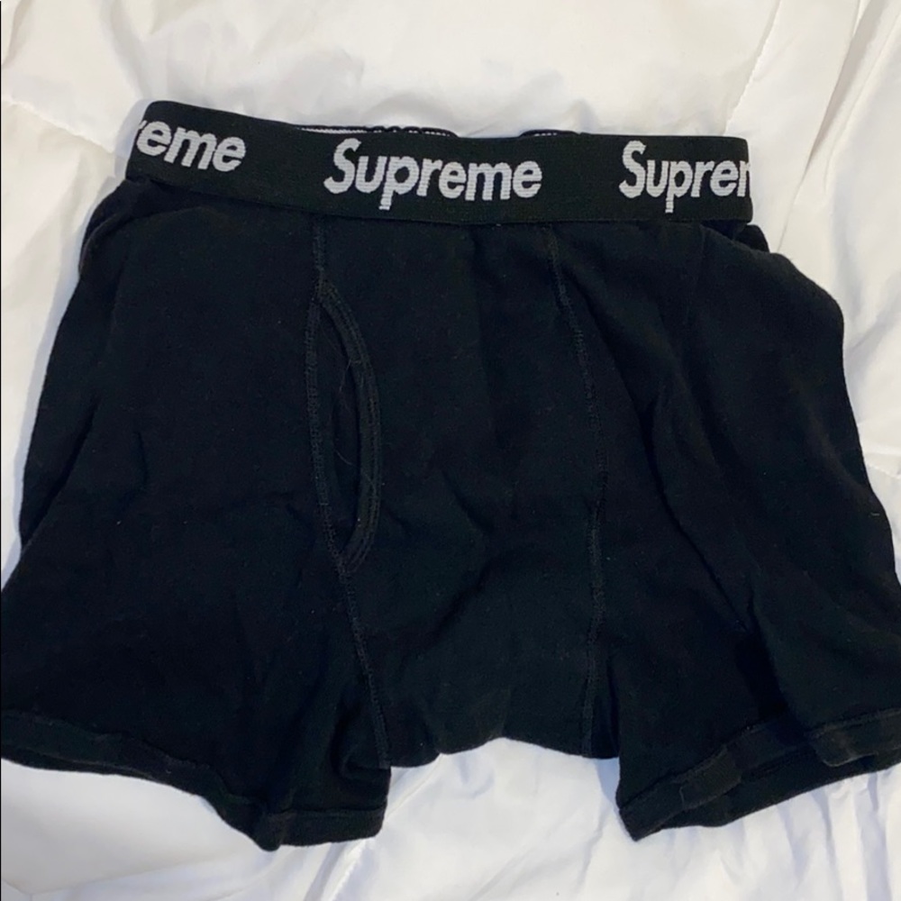 Supreme x Hanes Black Boxers